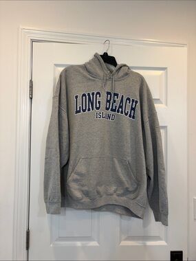Long Beach Island Gray Hooded Sweatshirt
